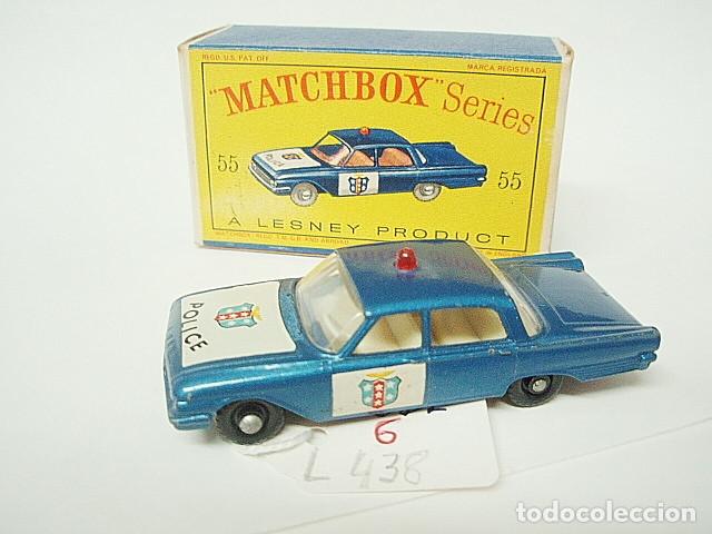Coches a escala Matchbox: MATCHBOX RW 55 B FORD FAIRLANE POLICE CAR L 438