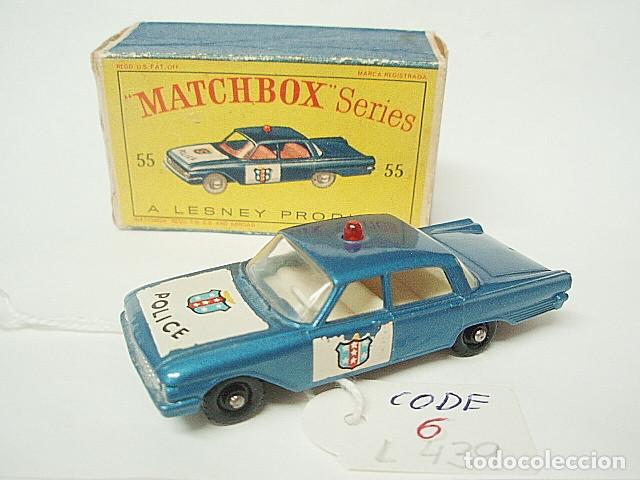Coches a escala Matchbox: MATCHBOX RW 55 B FORD FAIRLANE POLICE CAR L 439