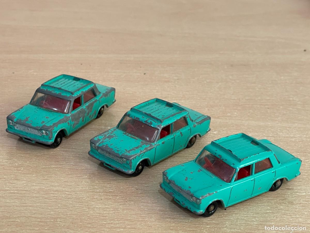 Coches a escala Matchbox: 258- Matchbox Lesney LOTE 3 coches Fiat 1500 N&ordm; 56 a&ntilde;os 60 Made in England die-cast metal seat 1500