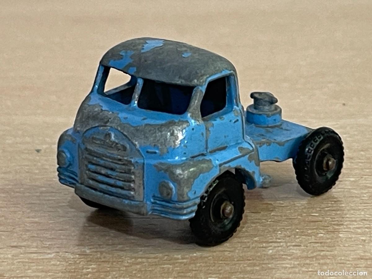 Coches a escala Matchbox: 303- Matchbox Lesney antiguo cami&oacute;n Bedford Low Loader azul sin trailer N&ordm;27 a&ntilde;os 50 Made in England
