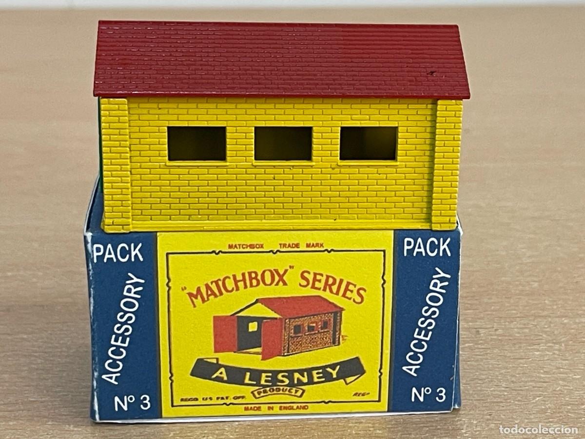 Coches a escala Matchbox: 307- Matchbox Lesney Metal Lock-Up Garage Accessory Pack N&ordm; 3 a&ntilde;os 60 en caja REPRO Made in England