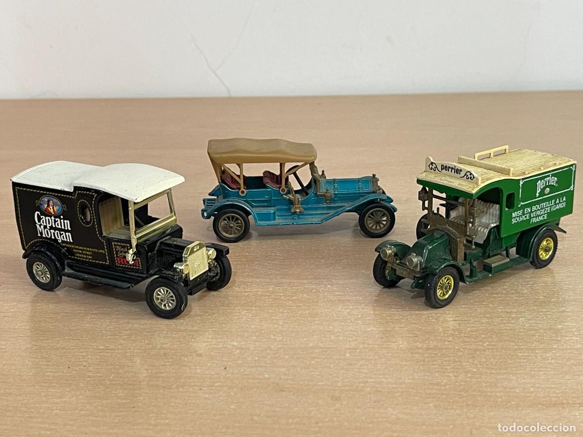 Coches a escala Matchbox: 330 Matchbox Lesney LOTE 3 Coches Models of Yesteryear Renault Perrier Ford Captain Morgan Flyabout