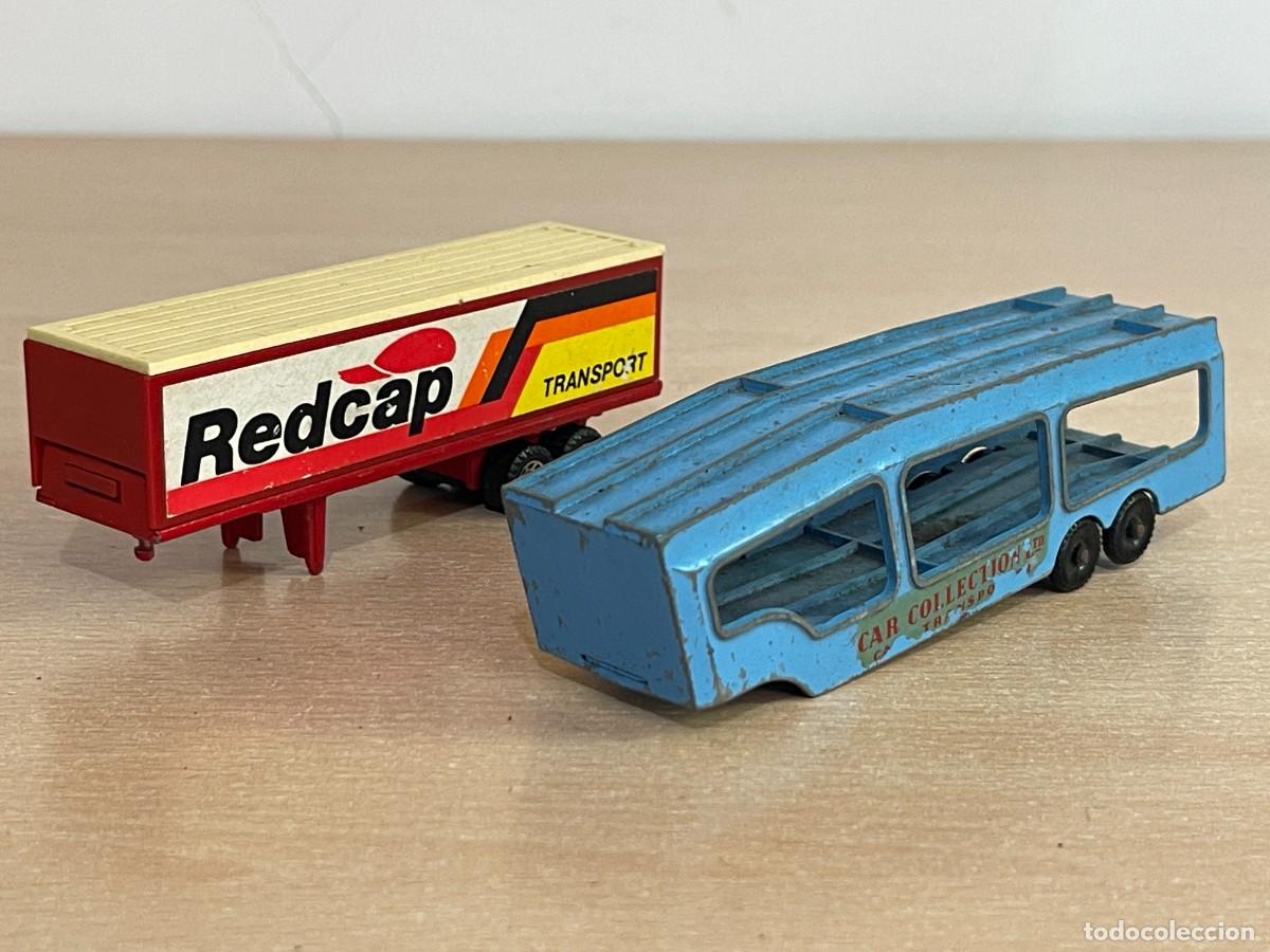 Coches a escala Matchbox: 332- Matchbox Lesney Moko Car Transporter Accessory Pack n&ordm;2 + Articulated Trailer Redcap England