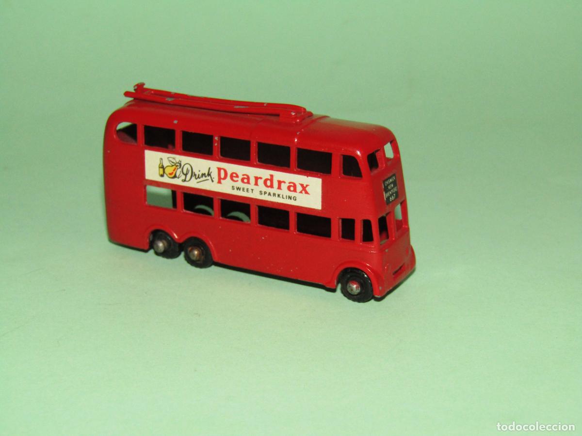Coches a escala Matchbox: Antiguo LONDON TROLLEY BUS Ref. 56 de MATCHBOX de LESNEY Made in England del A&ntilde;o 1958