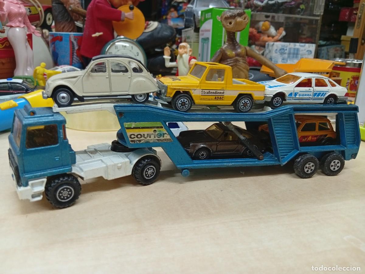 Coches a escala Matchbox: Cami&oacute;n trailer portacoches BEDFORD.Matchbox Super Kings.
