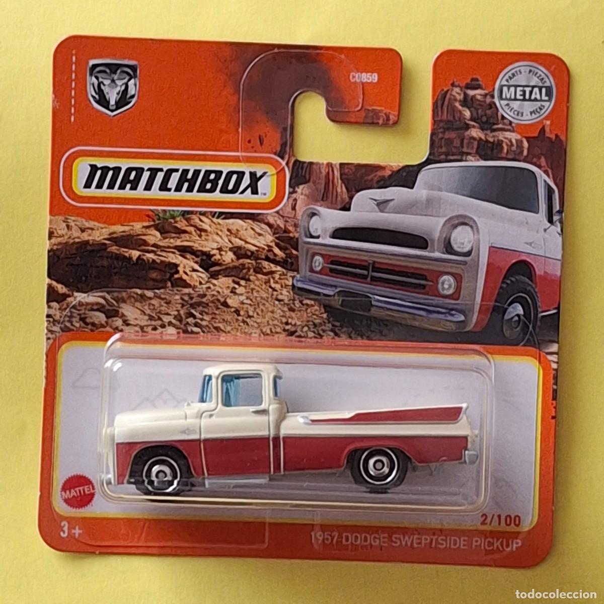 Coches a escala Matchbox: MATCHBOX 2021 2/100 - 1957 DODGE SWEPTSIDE PICKUP - NUEVO EN BLISTER - ESCALA 1:64