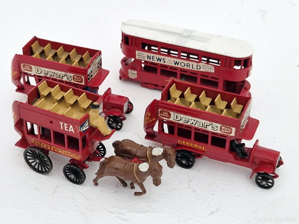 Coches a escala Matchbox: LOTE AUTOBUSES LONDRES MATCHBOX LESNEY VINTAGE MODELS OF YESTERYEAR METAL