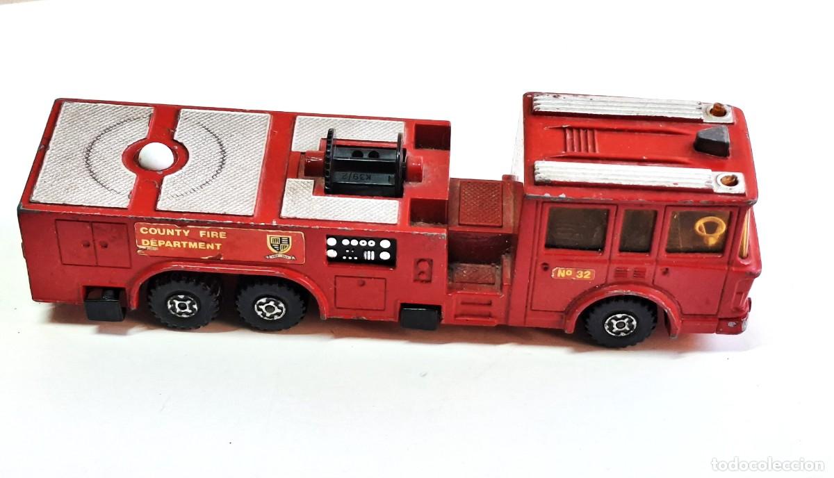 Coches a escala Matchbox: Matchbox 26 cm largo Diecast K 39 - ERF Simon Snorkel Bomberos - Rojo