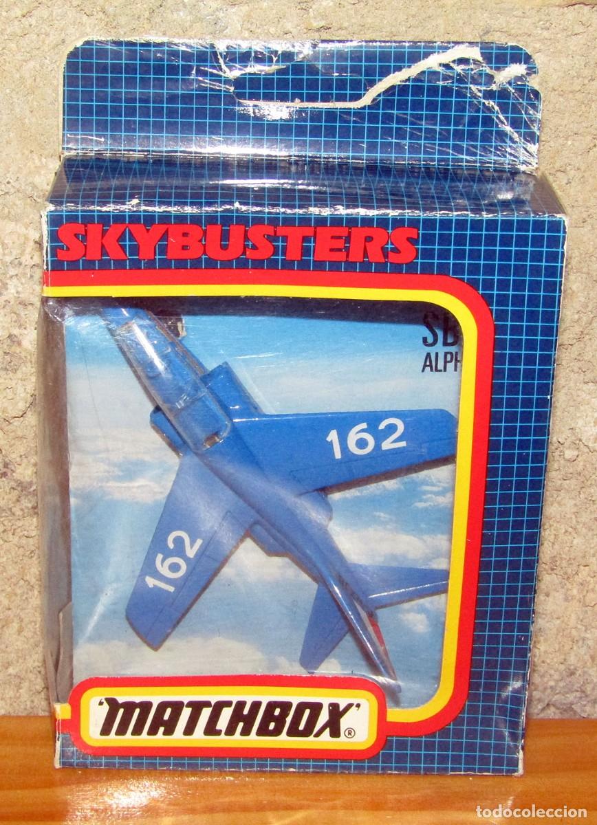 Coches a escala Matchbox: MATCHBOX SKYBUSTERS - AVION SB-11 Alpha Jet Die Cast Airplane 1989 - NUEVO Y EN SU CAJA