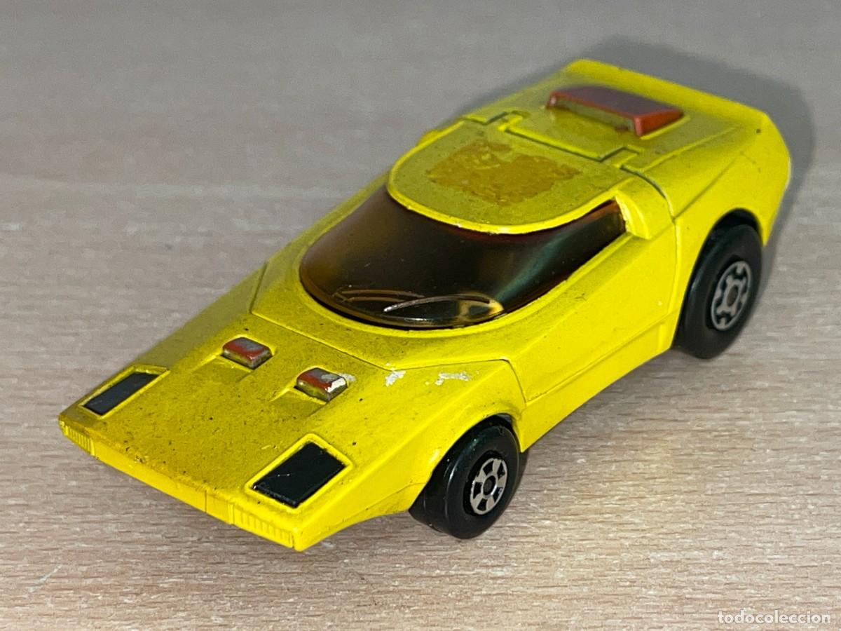 Coches a escala Matchbox: 402- Antiguo coche Matchbox SHOVEL NOSE K-32 amarillo 1971 Made in England Speed Kings Lesney