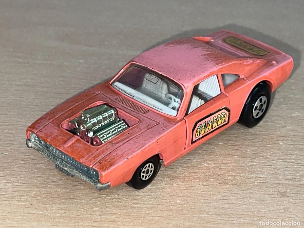 Coches a escala Matchbox: 404- Antiguo coche Matchbox DODGE DRAGSTER K-22 rosa 1971 Made in England Speed Kings Lesney