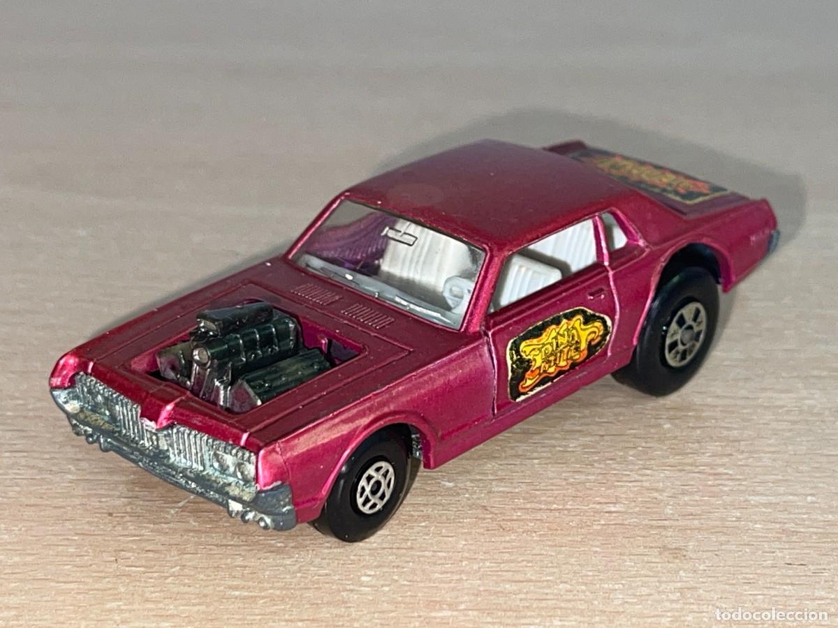 Coches a escala Matchbox: 405- Antiguo coche Matchbox COUGAR DRAGSTER K-21 burdeos 1970 Made in England Speed Kings Lesney