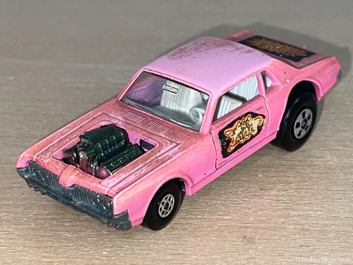 Coches a escala Matchbox: 406- Antiguo coche Matchbox COUGAR DRAGSTER K-21 rosa 1970 Made in England Speed Kings Lesney