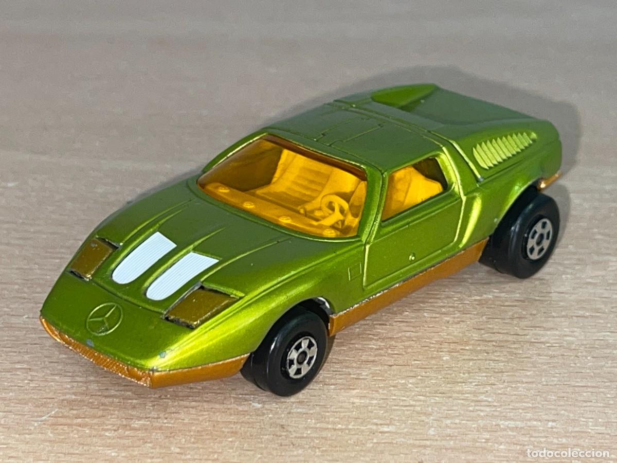 Carros em escala Matchbox: 410- Antiguo coche Matchbox MERCEDES C111 K-30 verde 1971 Made in England Speed Kings Lesney c.111