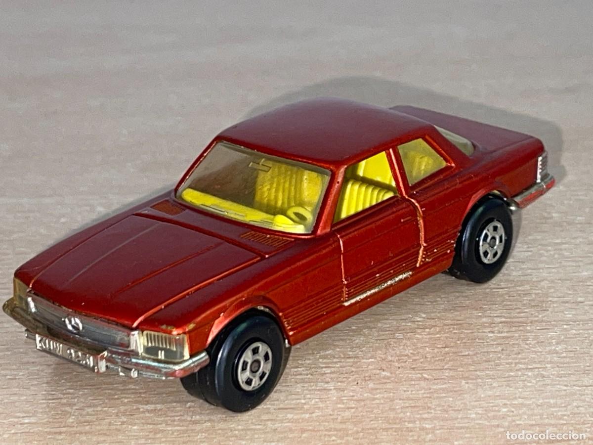 Coches a escala Matchbox: 422 (B)- Antiguo coche Matchbox MERCEDES 350 SLC K-48 oscuro 1974 Made in England Speed Kings Lesney