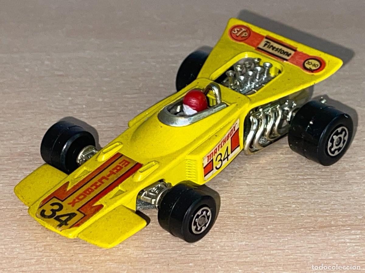 Coches a escala Matchbox: 429- Antiguo coche Matchbox FORMULA 1 #34 K-34 F1 Amarillo 1971 Made in England Speed Kings Lesney