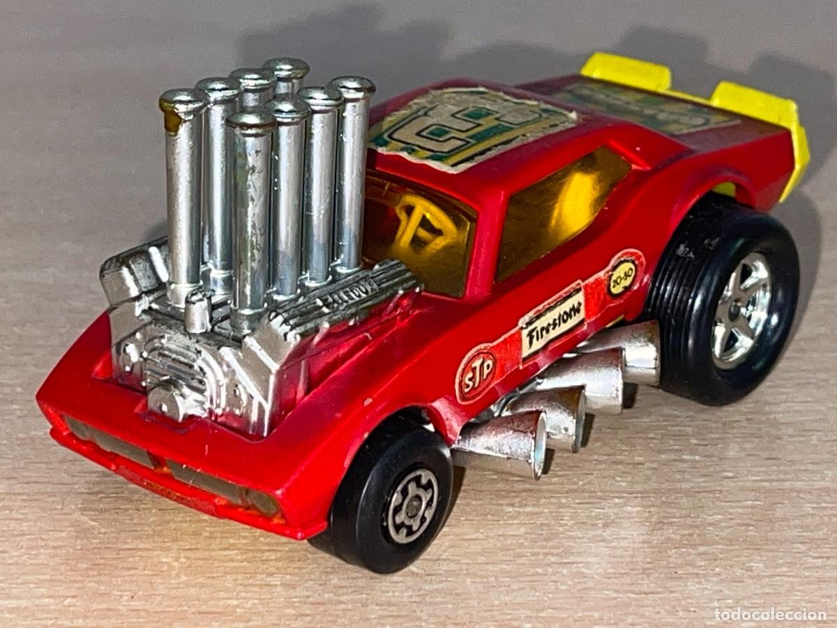 Coches a escala Matchbox: 431 Antiguo coche Matchbox BAZOOKA K-43/44 Rojo 1973 Ford Mustang Made in England Speed Kings Lesney