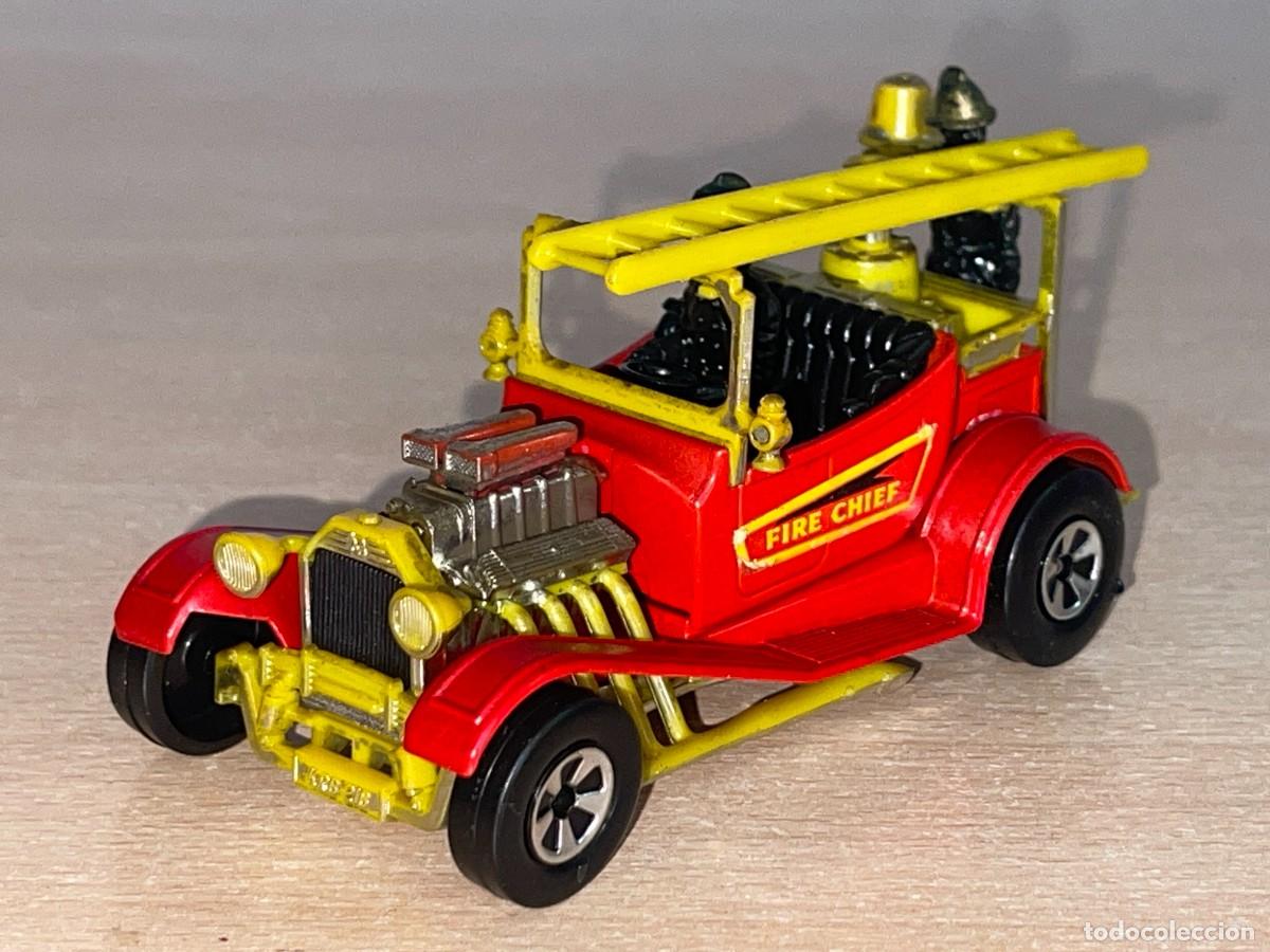 Coches a escala Matchbox: 434- Antiguo coche Matchbox FIRE CHIEF K50-53 Bomberos 1974 Made in England Speed Kings Lesney