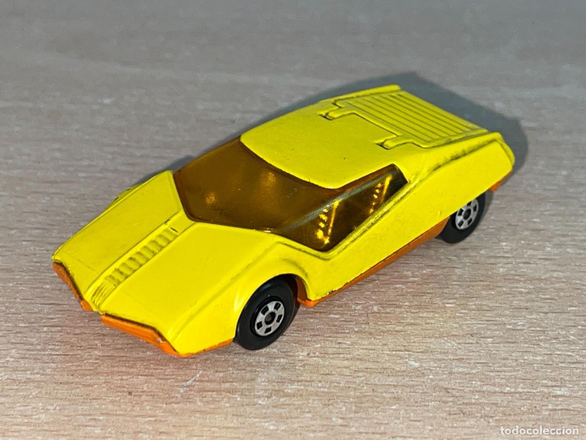 Coches a escala Matchbox: 443 Antiguo coche Matchbox Superfast Datsun 128X N&ordm; 33 amarillo 1973 Made in England Lesney die-cast