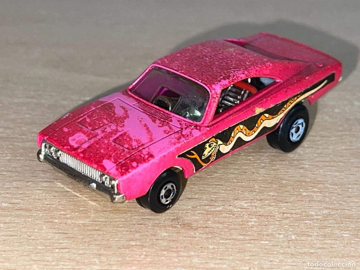 Coches a escala Matchbox: 475- Antiguo coche Matchbox Superfast Dodge Dragster N&ordm; 70 rosa 1971 Made in England Lesney die-cast