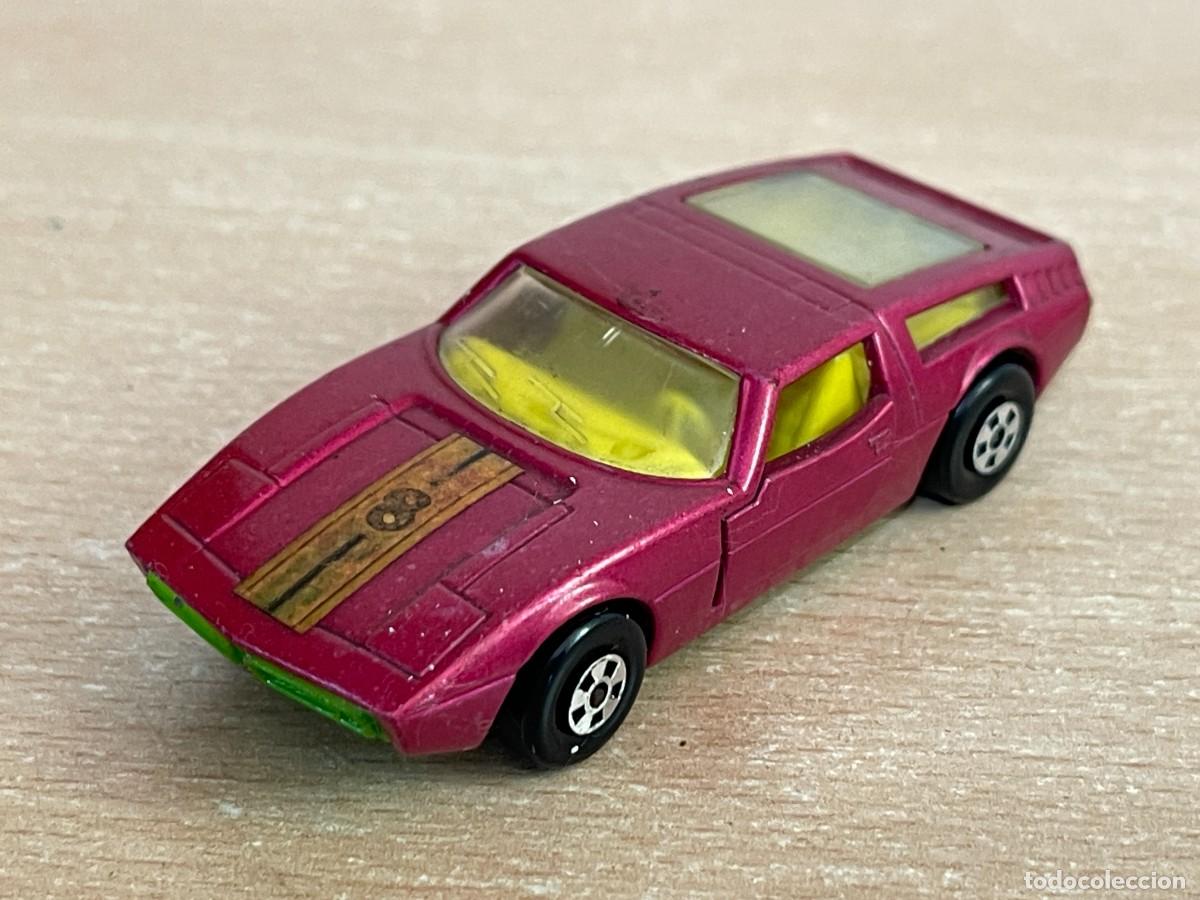 Coches a escala Matchbox: 480 Antiguo coche Matchbox Superfast Maserati Bora N&ordm; 32 fucsia 1972 Made in England Lesney die-cast