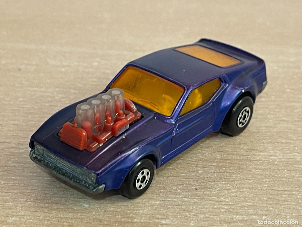 Coches a escala Matchbox: 495- Antiguo coche Matchbox Rolamatics Mustang Piston Popper N&ordm; 40 1973 Made England Lesney die-cast