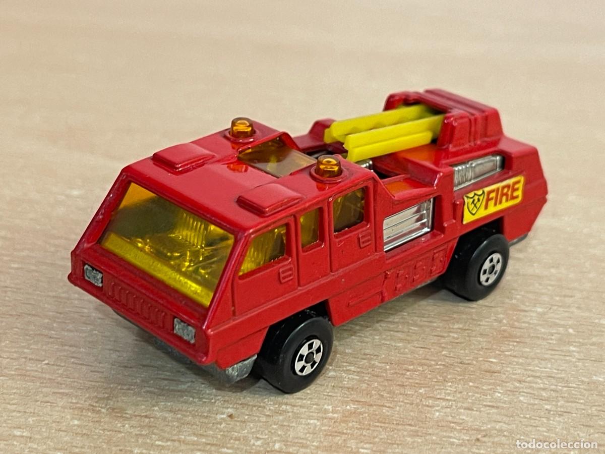 Coches a escala Matchbox: 513- Antiguo cami&oacute;n Matchbox Superfast Blaze Buster Fire N&ordm; 22 1975 Made in England Lesney die-cast