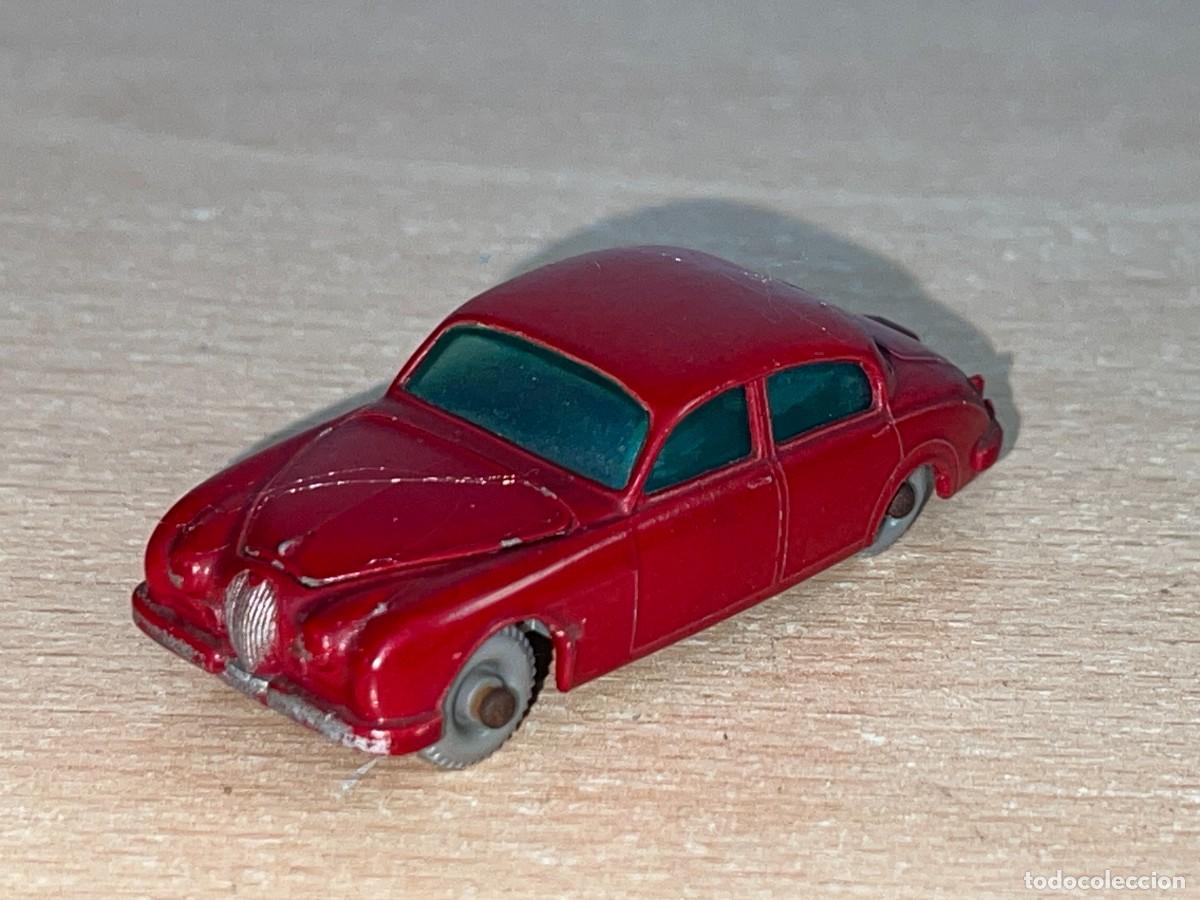 Coches a escala Matchbox: 517 Antiguo coche Matchbox Lesney Jaguar 3.4 Litre N&ordm; 65 rojo a&ntilde;os 60 Made in England die-cast metal