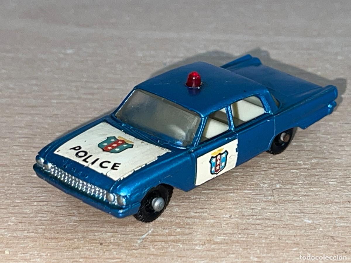 Coches a escala Matchbox: 534- Antiguo coche Matchbox Lesney Ford Fairlane Police Car N&ordm; 55 a&ntilde;os 60 Made in England die-cast