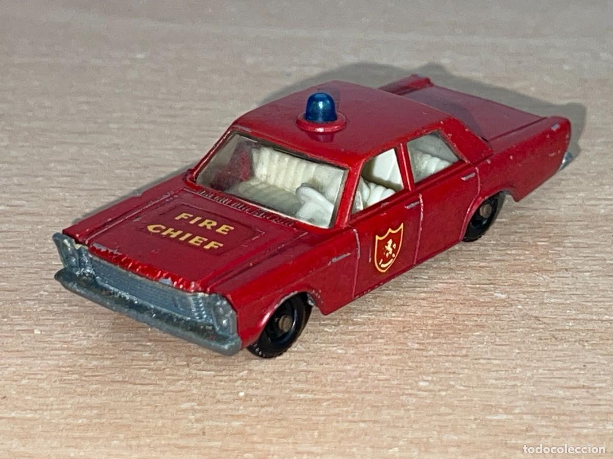 Coches a escala Matchbox: 536- Antiguo coche Lesney Matchbox Series Ford Galaxie Fire Chief N&ordm; 55/59 a&ntilde;os 60 Made in England