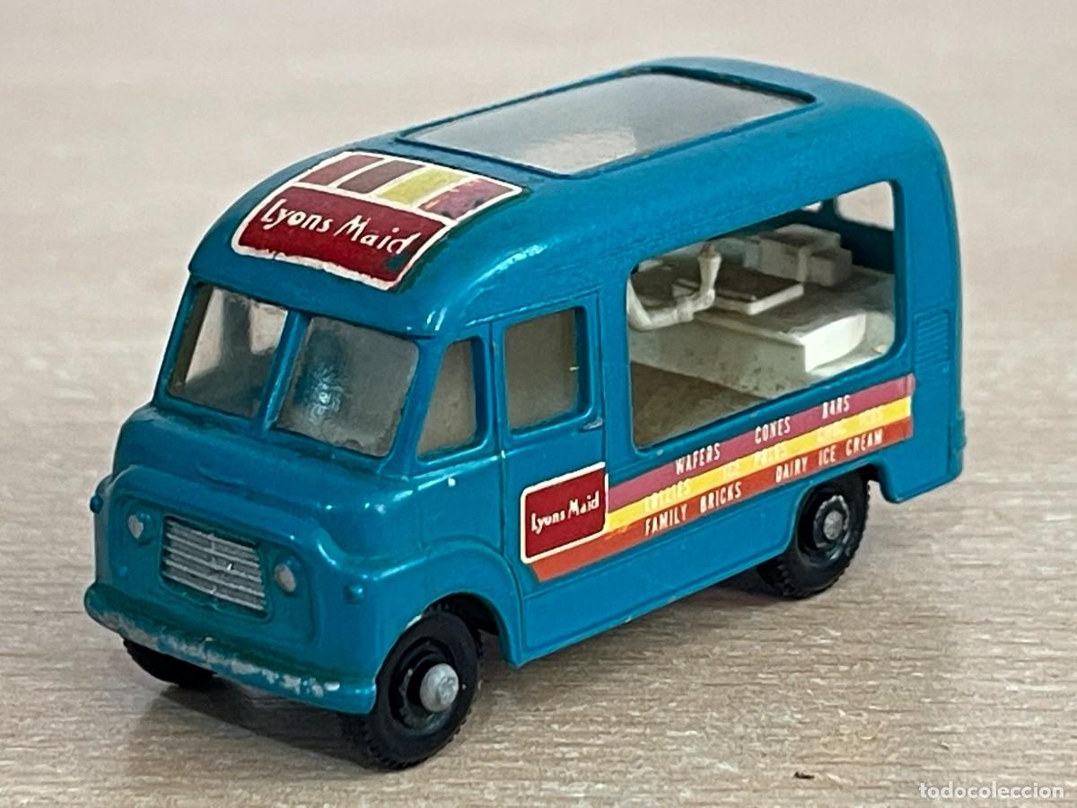 Coches a escala Matchbox: 570- Antigua furgoneta Matchbox Lesney Commer Ice Cream Canteen N&ordm; 47 a&ntilde;os 60 Made in England