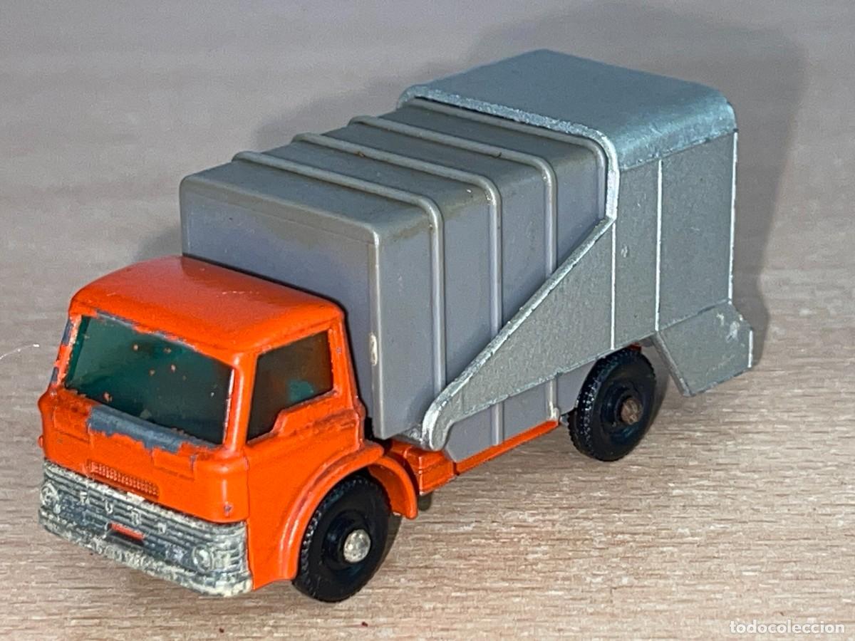 Coches a escala Matchbox: 594- Antiguo cami&oacute;n Lesney Matchbox Series Refuse Truck Basura N&ordm; 7 a&ntilde;os 60 Made in England die-cast
