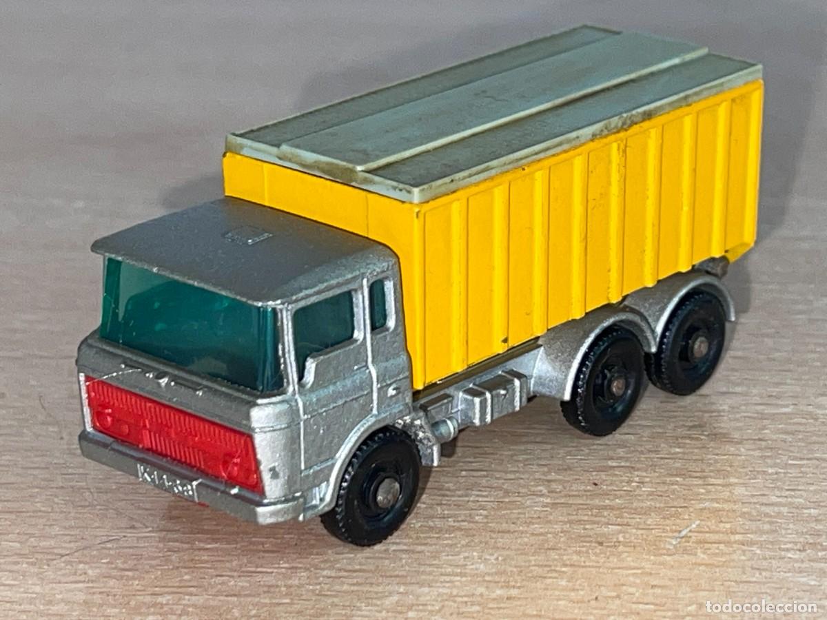 Coches a escala Matchbox: 595- Antiguo cami&oacute;n Lesney Matchbox Series DAF Tipper Container Truck N&ordm; 47 a&ntilde;os 60 Made in England
