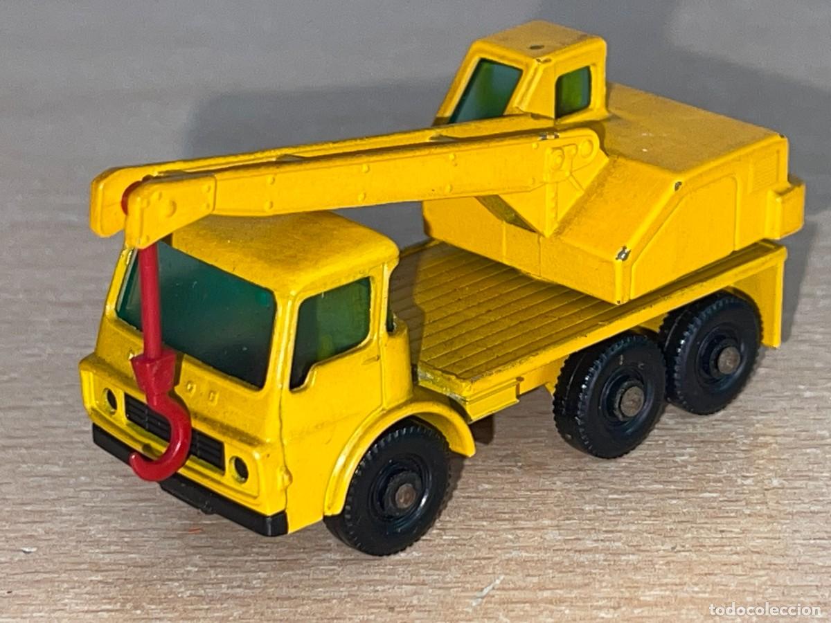 Coches a escala Matchbox: 597- Antiguo cami&oacute;n Lesney Matchbox Series Dodge Crane Truck Gr&uacute;a N&ordm; 63 a&ntilde;os 60 Made in England
