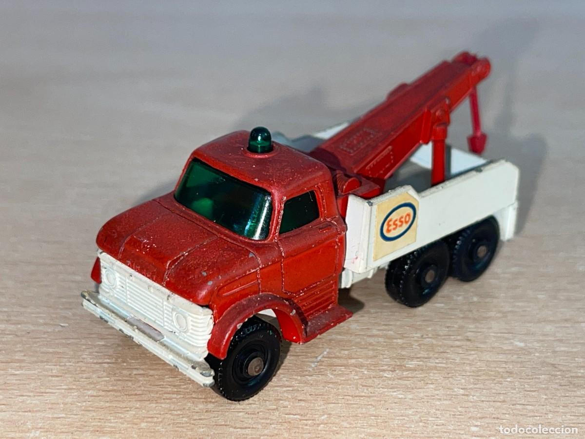 Coches a escala Matchbox: 598- Antiguo cami&oacute;n Lesney Matchbox Series Ford Heavy Wreck Truck ESSO Gr&uacute;a N&ordm; 71 60's Made England