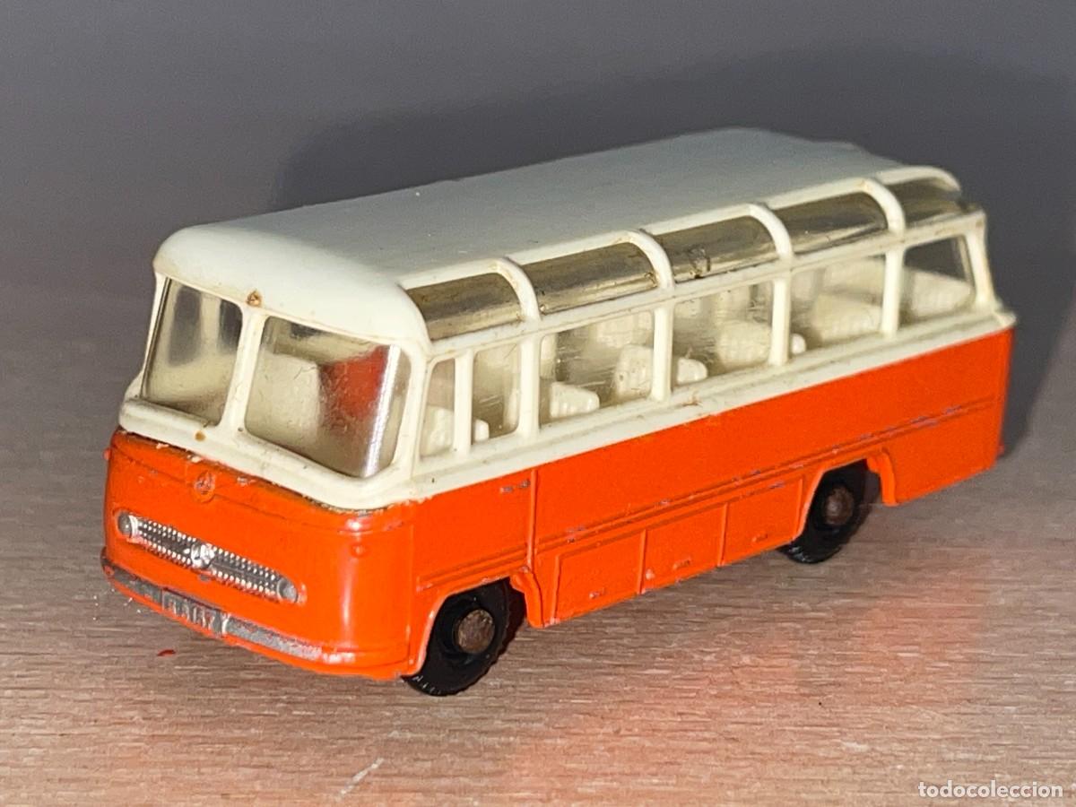 Coches a escala Matchbox: 607- Antiguo autobus Lesney Matchbox Series Mercedes Coach N&ordm; 68 a&ntilde;os 60 Made in England die-cast