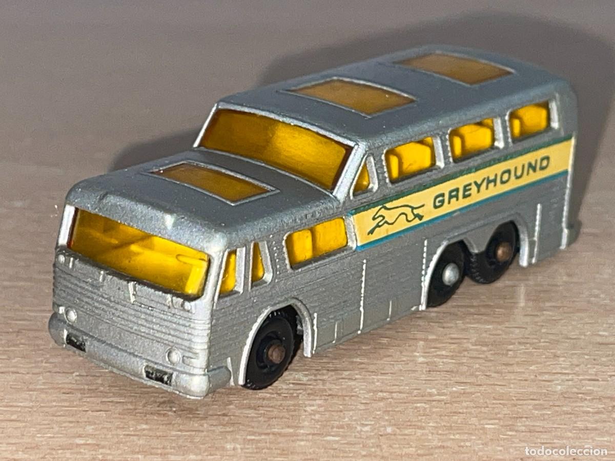Coches a escala Matchbox: 608- Antiguo autobus Lesney Matchbox Series Coach Greyhound N&ordm; 66 a&ntilde;os 60 Made in England die-cast