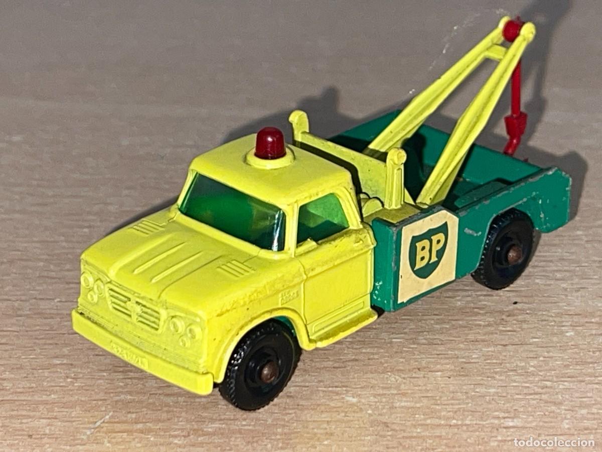 Coches a escala Matchbox: 613- Antiguo cami&oacute;n Lesney Matchbox Series Dodge Wreck Truck BP Gr&uacute;a N&ordm; 13 a&ntilde;os 60 Made in England