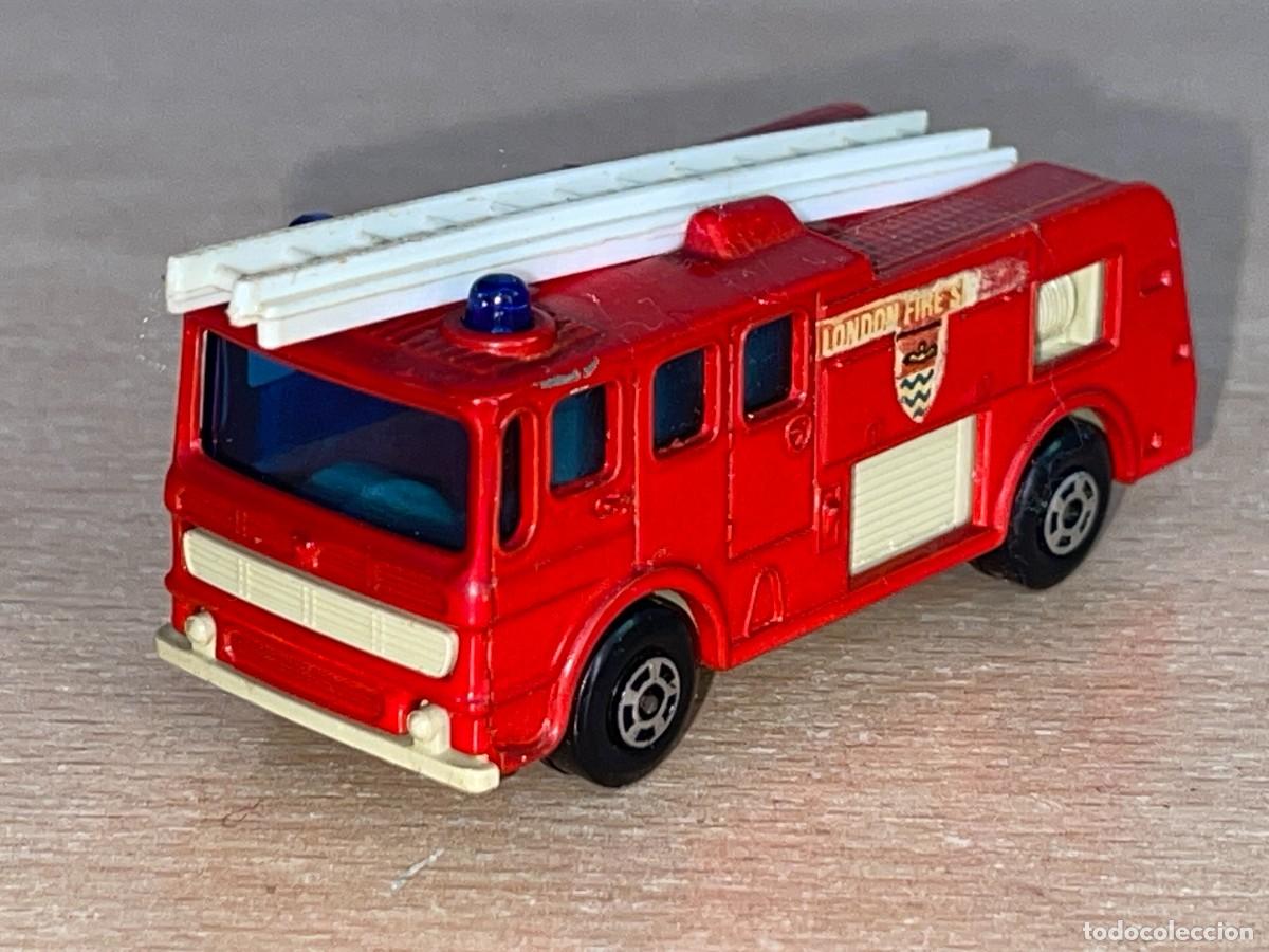 Coches a escala Matchbox: 619- Antiguo cami&oacute;n Lesney Matchbox Series Merryweather Fire Engine N&ordm; 35 Bomberos a&ntilde;o 1969 England