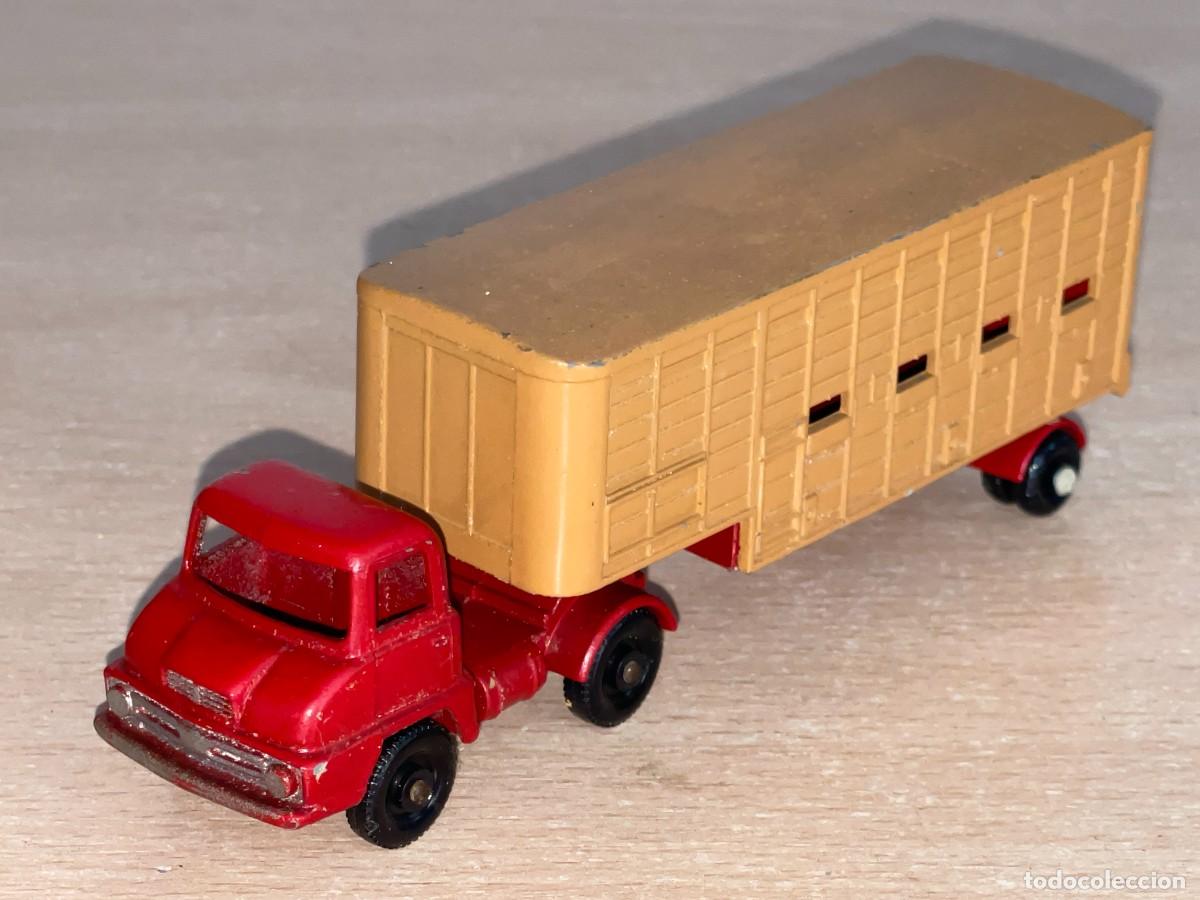 Coches a escala Matchbox: 621- Antiguo cami&oacute;n Matchbox Lesney Jennings Cattle Truck Major Pack N&ordm; 7 a&ntilde;os 60 Made in England