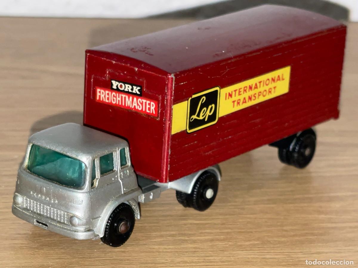 Coches a escala Matchbox: 625- Antiguo cami&oacute;n Matchbox Lesney Bedford Tractor York Freightmaster Trailer Major Pack N&ordm; 2 60's