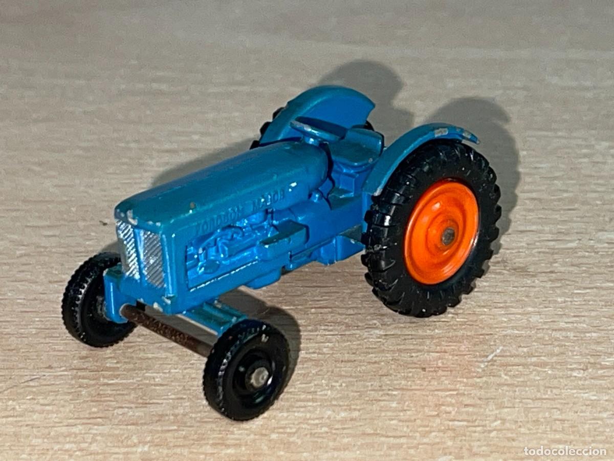 Coches a escala Matchbox: 634- Antiguo tractor Matchbox Lesney Fordson Major N&ordm; 72 azul a&ntilde;os 60 Made in England die-cast metal