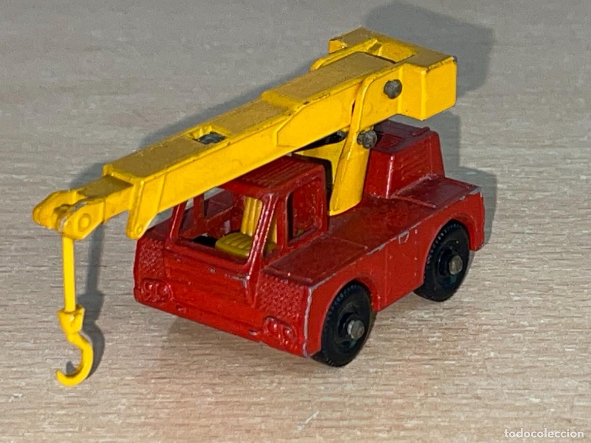 Coches a escala Matchbox: 641- Antigua gr&uacute;a Lesney Matchbox Series Iron Fairy Crane N&ordm; 42 roja a&ntilde;o 1969 Made England die-cast
