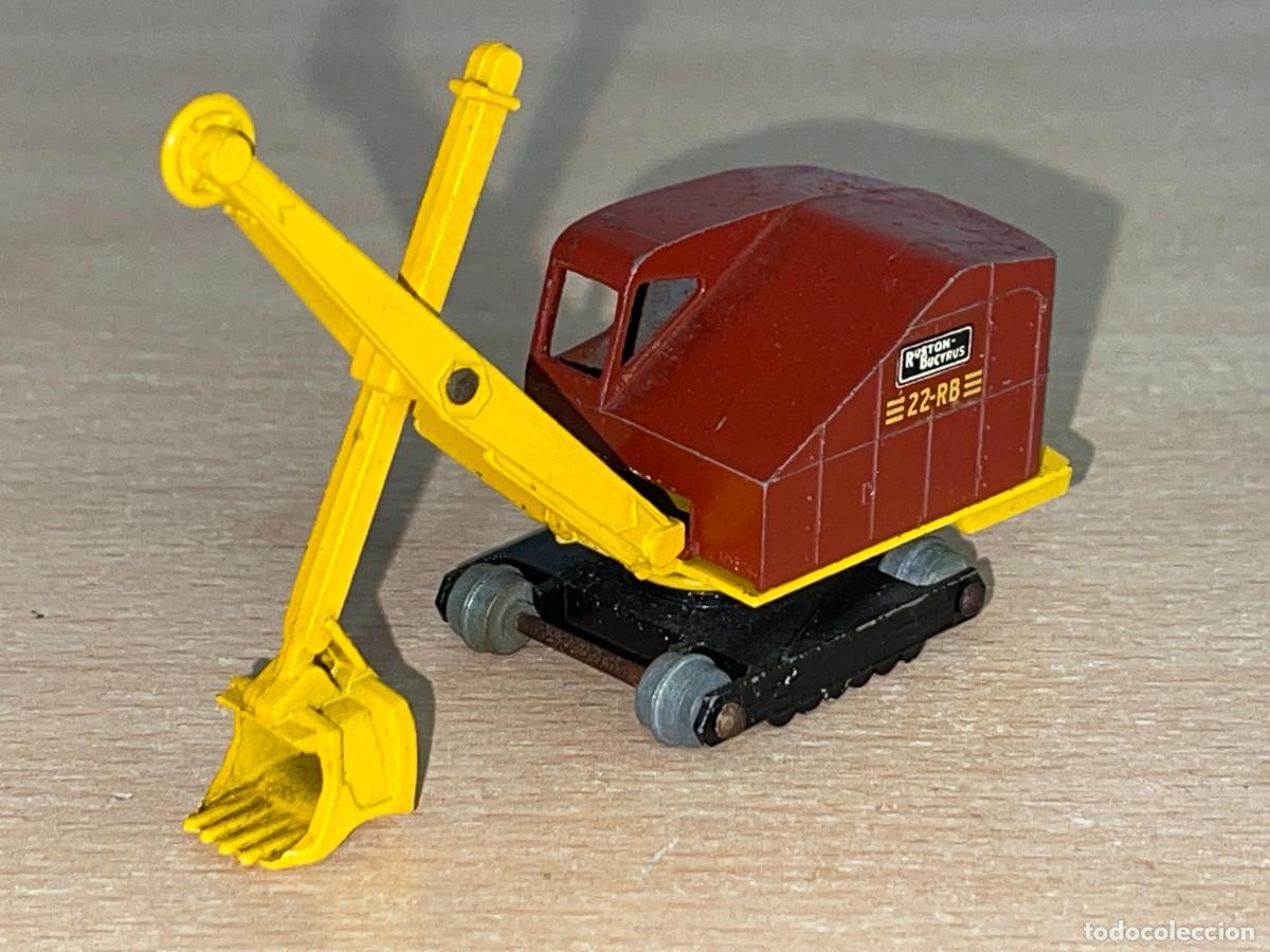 Coches a escala Matchbox: 642- Antiguo tractor excavadora Matchbox Lesney Ruston Bucyrus Major Pack N&ordm; 4 a&ntilde;os 60 Made England