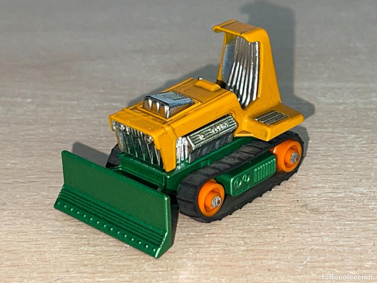 Coches a escala Matchbox: 651 Antiguo tractor Lesney Matchbox Big Bull Bulldozer N&ordm; 12 a&ntilde;o 1975 Made in England die-cast metal