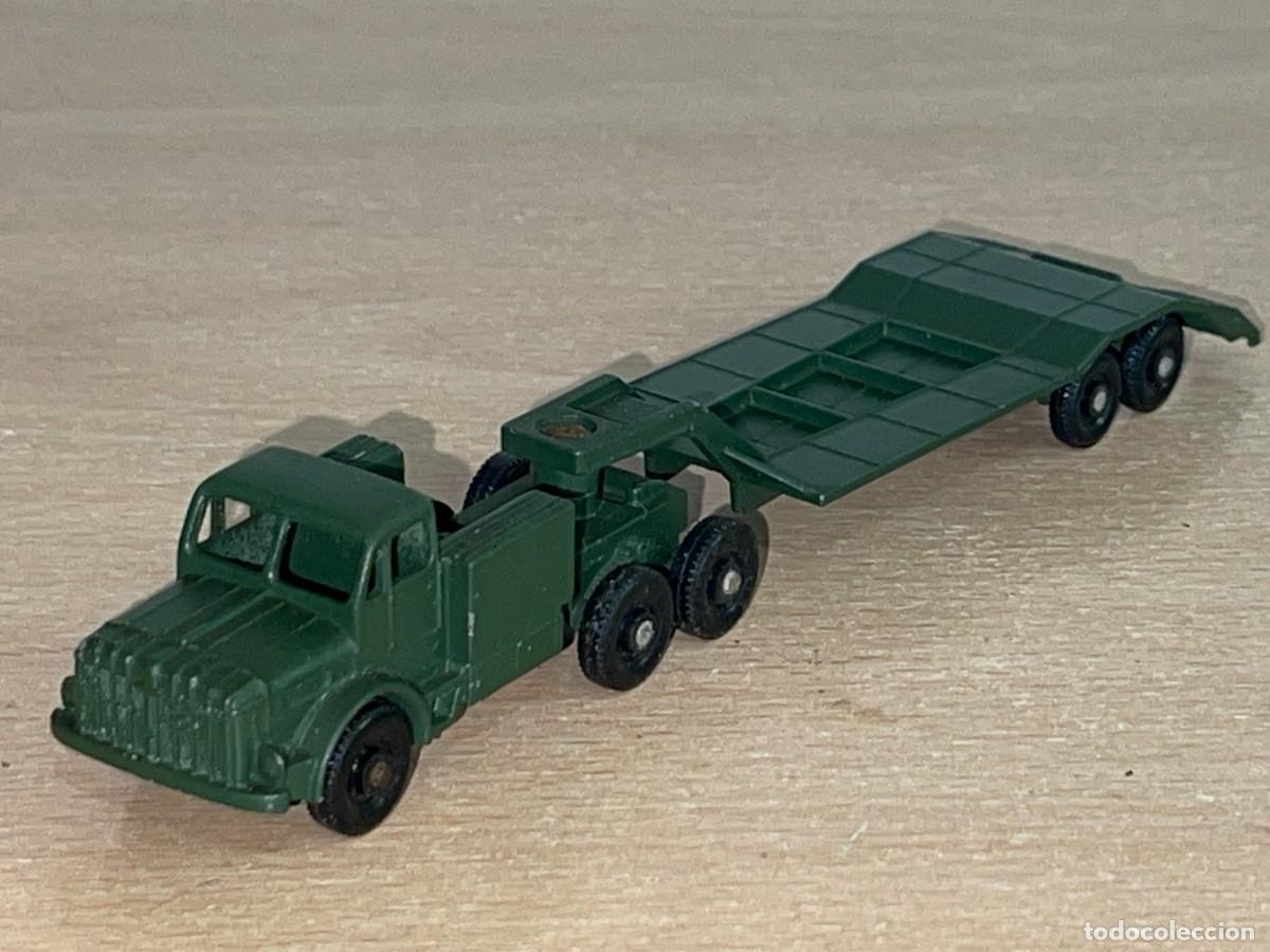 Coches a escala Matchbox: 662- Antiguo cami&oacute;n Matchbox Lesney Thorneycroft Antar Sankey 50 Ton Tank Transporter N&ordm; 3 a&ntilde;os 60