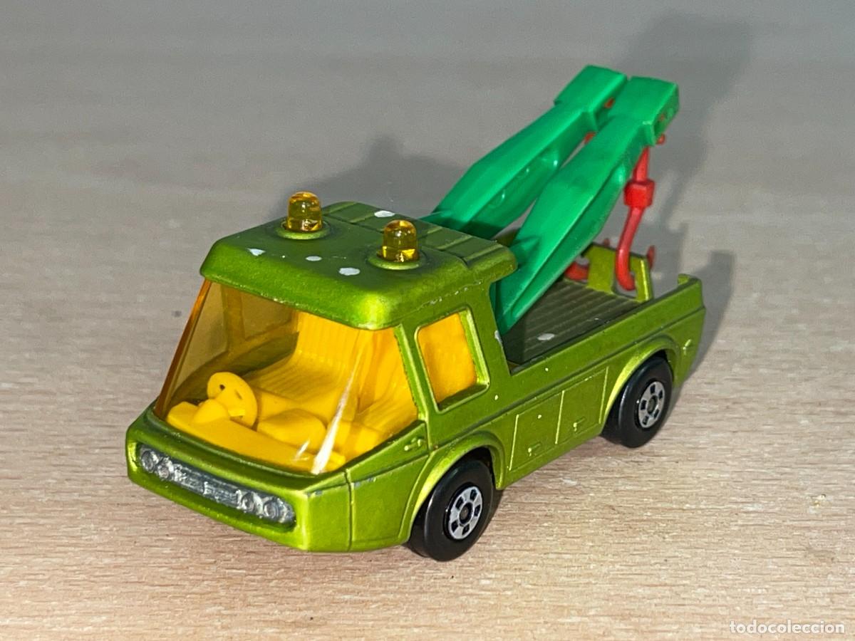 Coches a escala Matchbox: 663- Antiguo cami&oacute;n gr&uacute;a Lesney Matchbox Superfast Toe Joe N&ordm; 74 a&ntilde;o 1972 die-cast metal car
