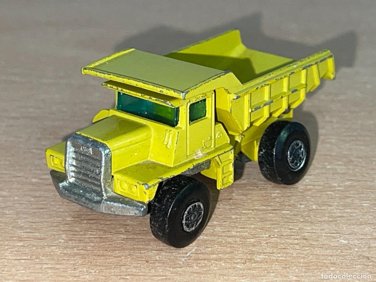 Coches a escala Matchbox: 668 Antiguo cami&oacute;n volquete Lesney Matchbox Superfast Dump Truck N&ordm; 28 a&ntilde;os 60 Made England die-cast