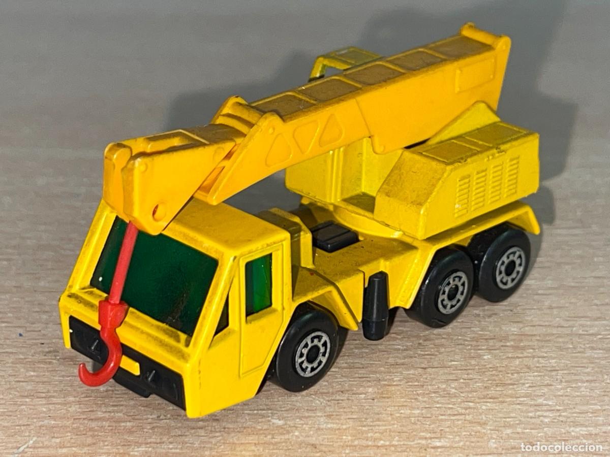 Coches a escala Matchbox: 671- Antiguo cami&oacute;n gr&uacute;a Lesney Matchbox Superfast Crane Truck N&ordm; 49 1976 Made in England die-cast