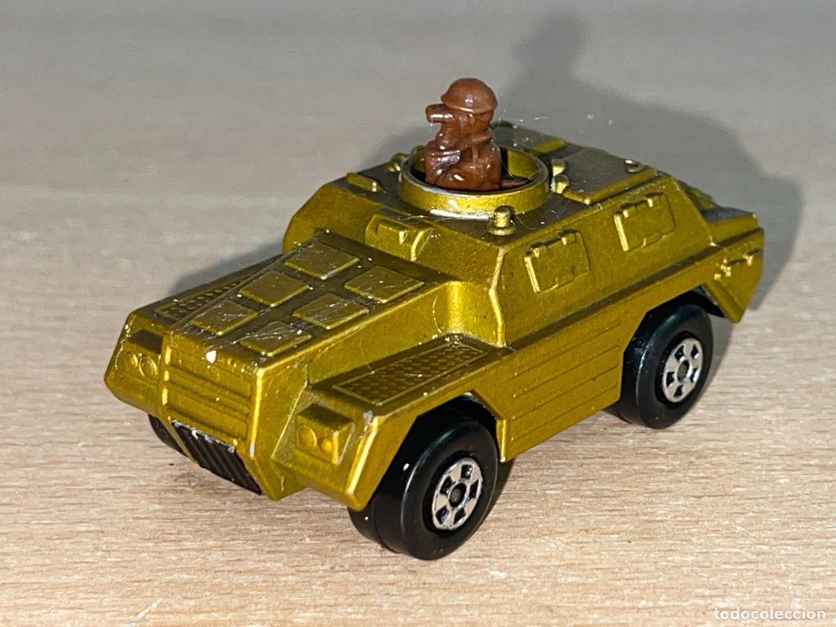 Coches a escala Matchbox: 689- Antiguo veh&iacute;culo blindado Lesney Matchbox Rolamatics Stoat N&ordm; 28 a&ntilde;o 1973 Made England die-cast